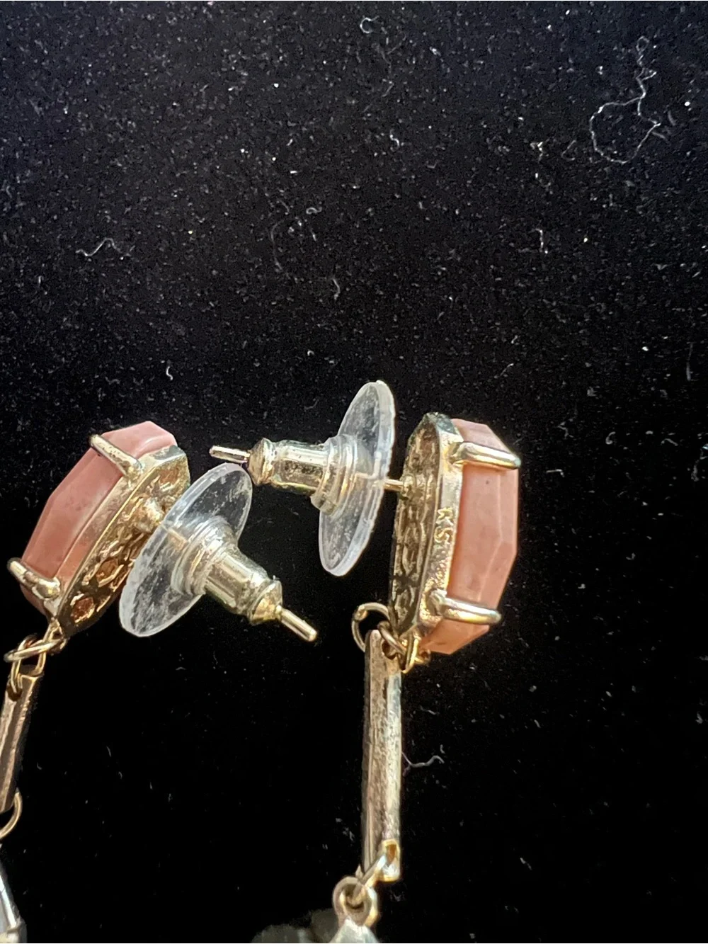 Kendra Scott Gold-Tone Pink Gemstone Drop Earrings